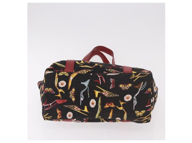 Borsa Tote Salvatore Ferragamo in tela nero e oro Auth 183829 D'oro - vista 10