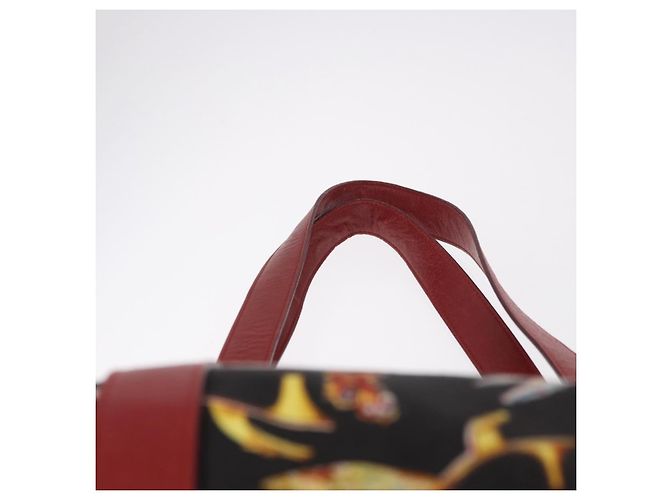 Borsa Tote Salvatore Ferragamo in tela nero e oro Auth 183829 D'oro - vista 9