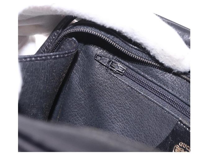 Borsa a Spalla GUCCI in Pelle Blu Navy e Oro Auth 184459 D'oro - vista 20