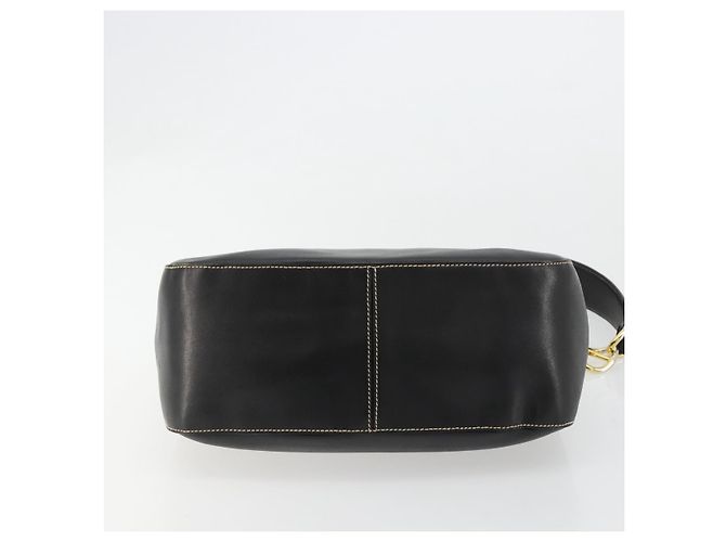 Borsa a Spalla con Catena PRADA in Pelle Nera e Oro Auth yk20455A Nero D'oro - vista 9