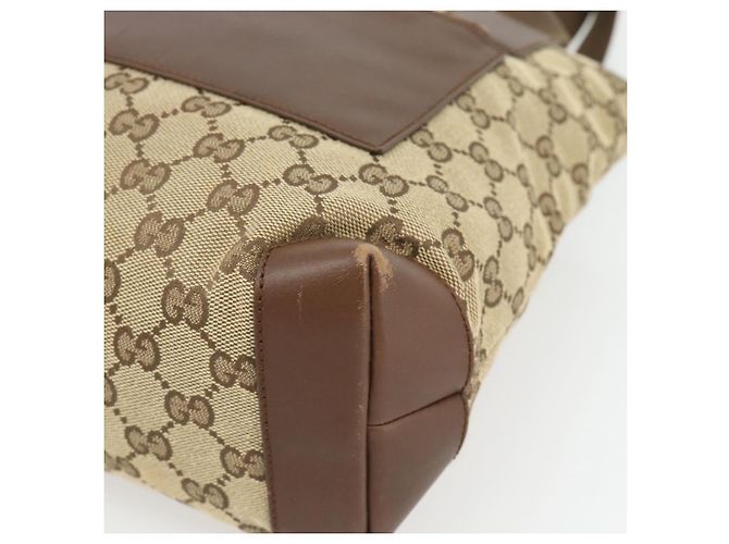 Borsa Tote GUCCI GG Canvas Beige Argento 019 0402 Auth 182184 - vista 10