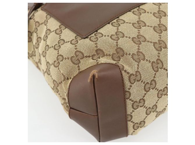 Borsa Tote GUCCI GG Canvas Beige Argento 019 0402 Auth 182184 - vista 11