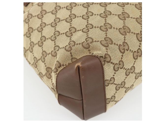 Borsa Tote GUCCI GG Canvas Beige Argento 019 0402 Auth 182184 - vista 13