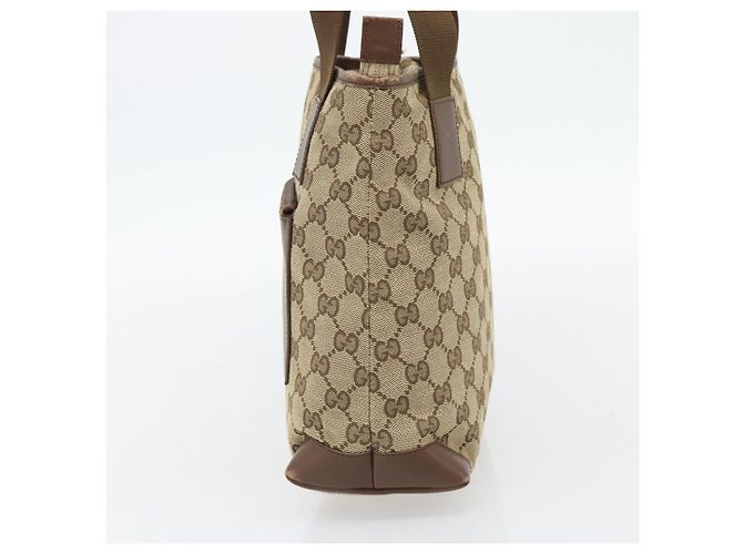 Borsa Tote GUCCI GG Canvas Beige Argento 019 0402 Auth 182184 - vista 5
