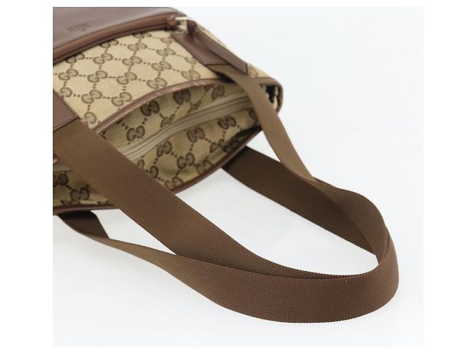 Borsa Tote GUCCI GG Canvas Beige Argento 019 0402 Auth 182184 - vista 7