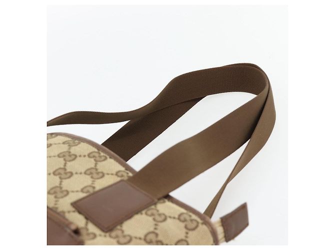 Borsa Tote GUCCI GG Canvas Beige Argento 019 0402 Auth 182184 - vista 8