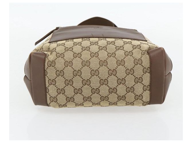 Borsa Tote GUCCI GG Canvas Beige Argento 019 0402 Auth 182184 - vista 9