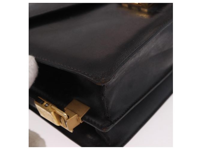 Céline Borsa a tracolla CELINE Horse Carriage in pelle nera e oro Auth 184168 Nero D'oro - vista 10