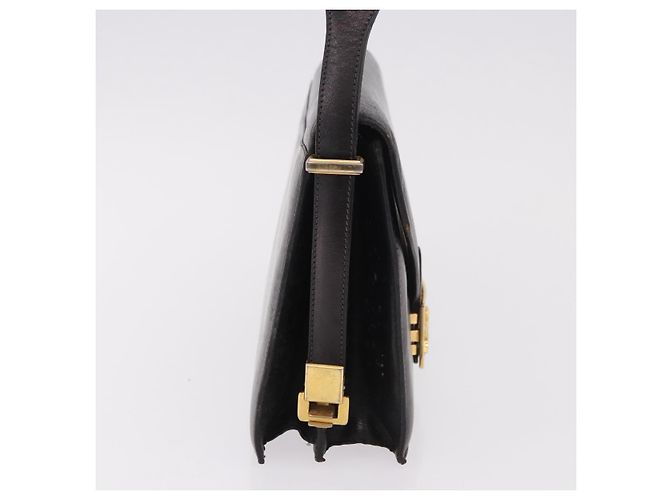 Céline Borsa a tracolla CELINE Horse Carriage in pelle nera e oro Auth 184168 Nero D'oro - vista 5