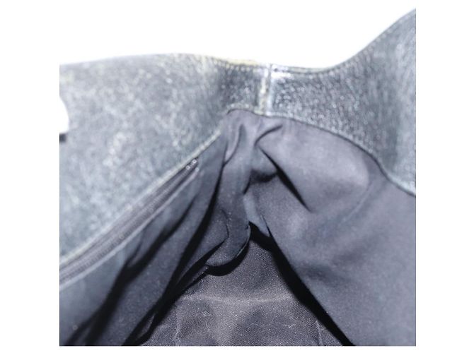 Borsa a mano GUCCI GG Canvas Nera Argento Autentica 183035 Nero - vista 16