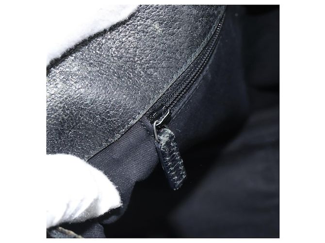 Borsa a mano GUCCI GG Canvas Nera Argento Autentica 183035 Nero - vista 17