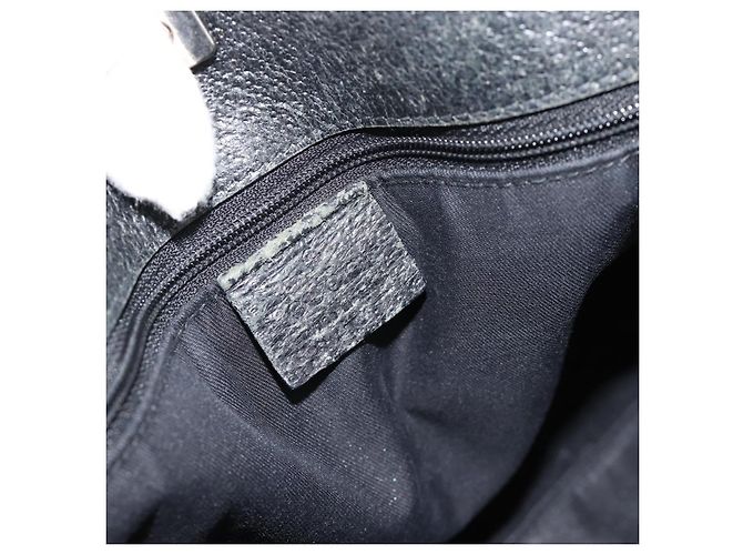 Borsa a mano GUCCI GG Canvas Nera Argento Autentica 183035 Nero - vista 19