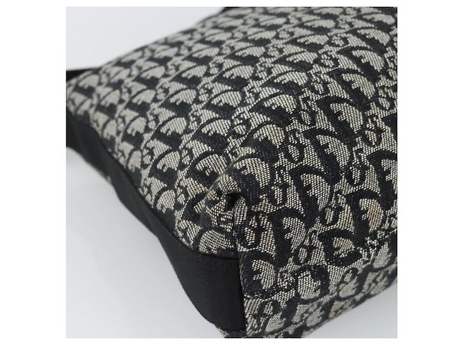 Borsa a tracolla Christian Dior Trotter Canvas Nera Argento Autentica 183317A Nero - vista 13