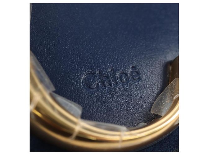 Chloé Chloe Chloe C Handtasche aus Leder 2way Blau Gold Auth 181830M Golden - Ansicht 16