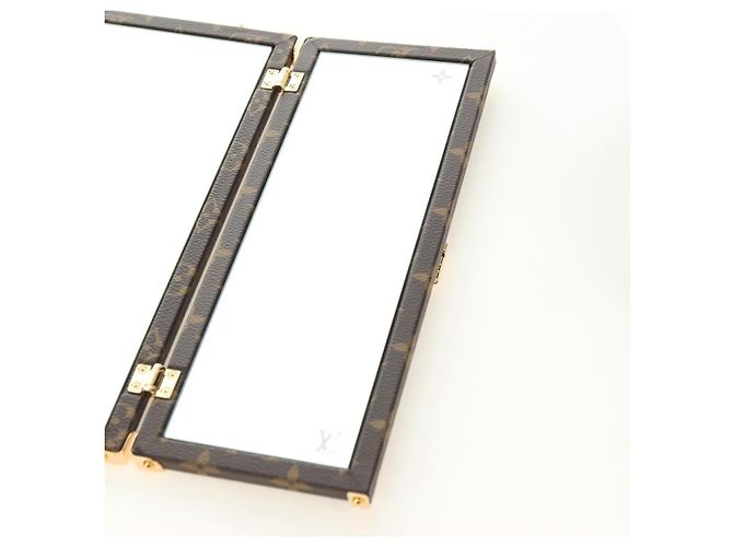 LOUIS VUITTON Monogram Home Mirror Trunk GI0554 LV Auth 181660SM Monogramme - vue 19