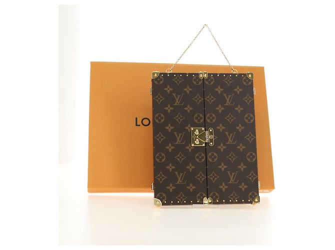 LOUIS VUITTON Monogram Home Mirror Trunk GI0554 LV Auth 181660SM Monogramme - vue 29
