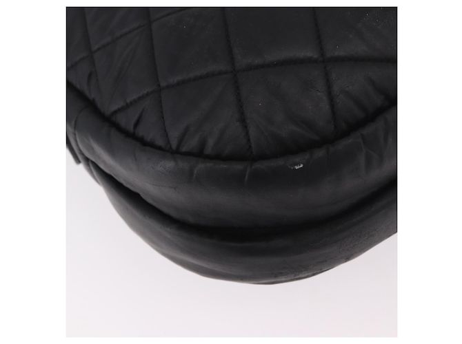 CHANEL Matelasse Shoulder Bag Beschichtetes Canvas Schwarz Silber CC Auth bs35469 - Ansicht 12