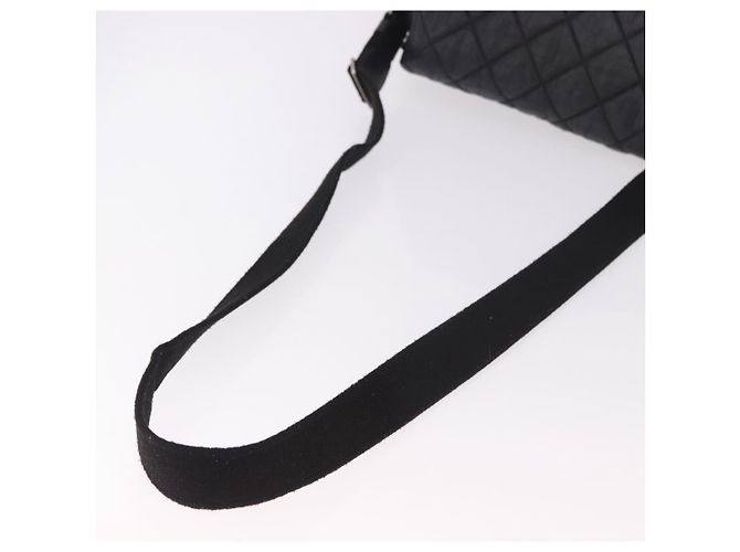CHANEL Matelasse Shoulder Bag Beschichtetes Canvas Schwarz Silber CC Auth bs35469 - Ansicht 7