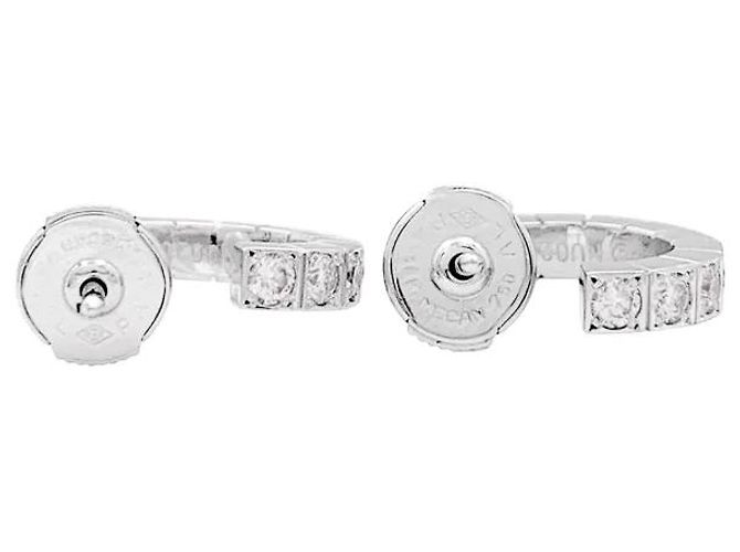 Orecchini Cartier, "Lanière", oro bianco e diamanti. Piccolo modello. - vista 4