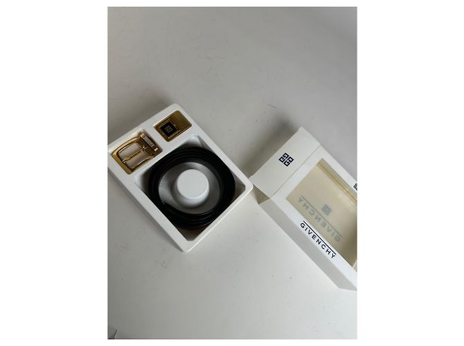 Vintage Givenchy Ledergürtel mit 4G Logo Schwarz Gold - Ansicht 13