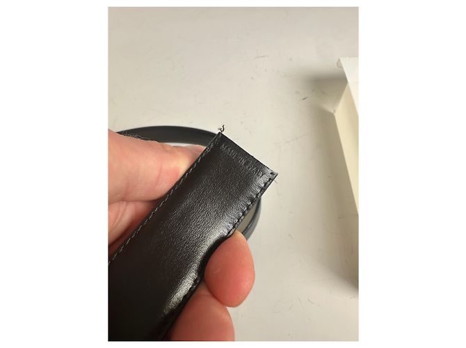 Vintage Givenchy Ledergürtel mit 4G Logo Schwarz Gold - Ansicht 4