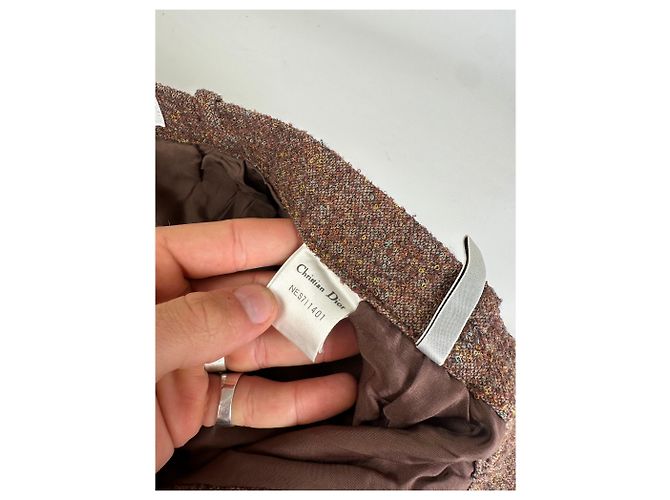 Vintage Chloé Wollhose Rostbraun Creme M - Ansicht 10