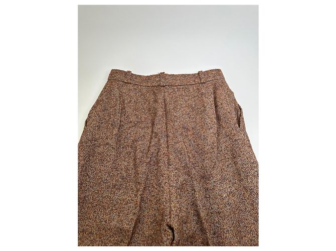 Vintage Chloé Wollhose Rostbraun Creme M - Ansicht 12