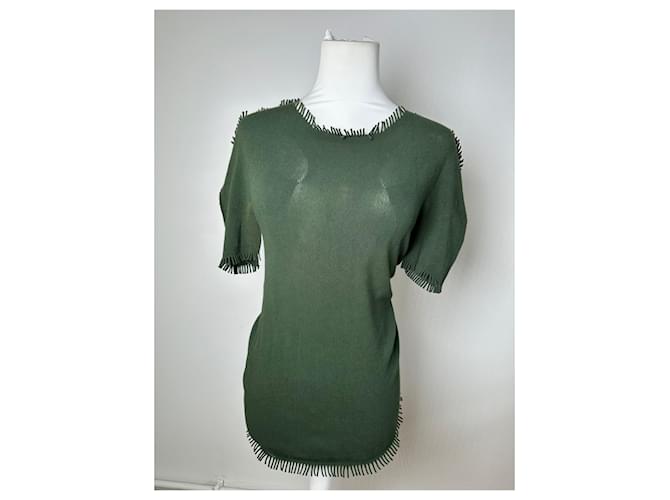 Vintage Issey Miyake Strickpullover Dunkelgrün M - Ansicht 13