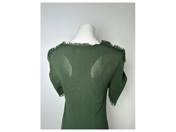 Vintage Issey Miyake Strickpullover Dunkelgrün M - Ansicht 14
