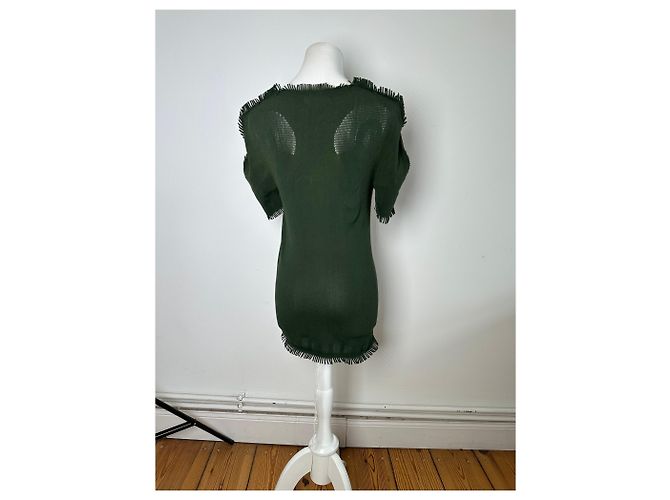 Vintage Issey Miyake Strickpullover Dunkelgrün M - Ansicht 3