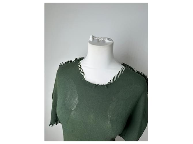 Vintage Issey Miyake Strickpullover Dunkelgrün M - Ansicht 8