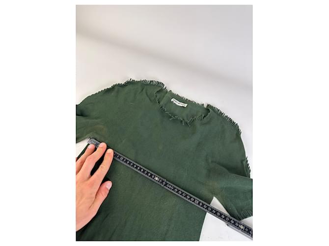 Vintage Issey Miyake Strickpullover Dunkelgrün M - Ansicht 9