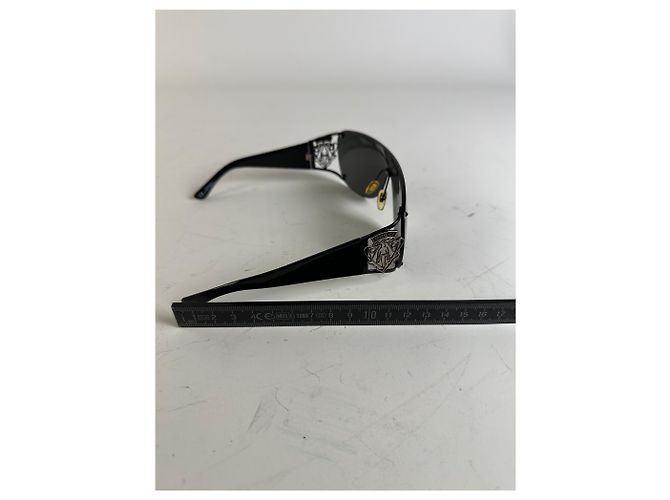 Occhiali da Sole Gucci Vintage Wide Arm Nero Oro c. 2000 - vista 10