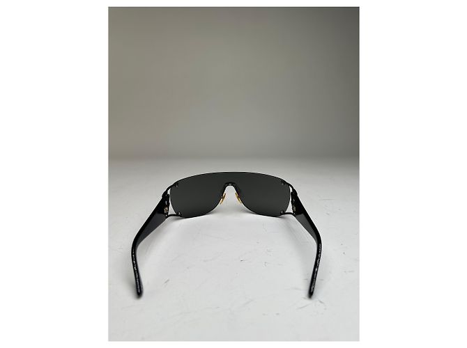 Occhiali da Sole Gucci Vintage Wide Arm Nero Oro c. 2000 - vista 6