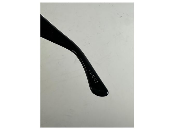 Occhiali da Sole Gucci Vintage Wide Arm Nero Oro c. 2000 - vista 8