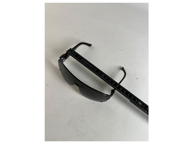 Occhiali da Sole Gucci Vintage Wide Arm Nero Oro c. 2000 - vista 9