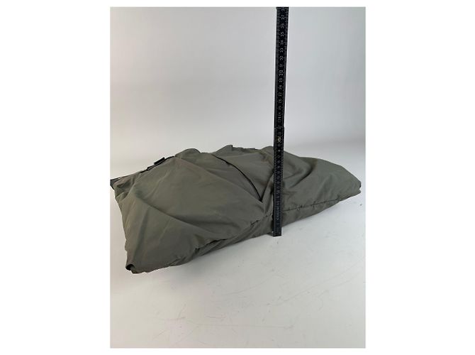 Céline Vintage Celine Nylon Tote mit Lederbesatz Olive Black Grün - Ansicht 12