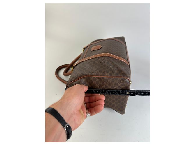 Céline Vintage Celine Macadam Canvas Bowling Bag Braun Tan - Ansicht 10