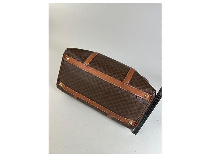 Céline Vintage Celine Macadam Canvas Bowling Bag Braun Tan - Ansicht 11