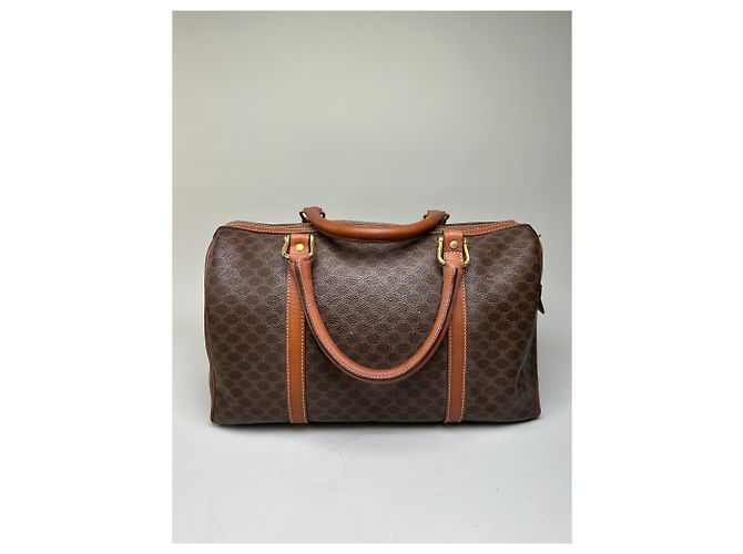 Céline Vintage Celine Macadam Canvas Bowling Bag Braun Tan - Ansicht 2