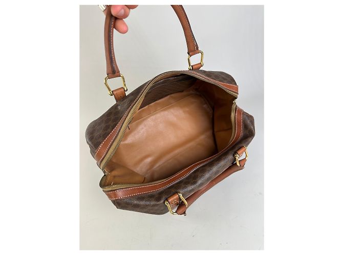 Céline Vintage Celine Macadam Canvas Bowling Bag Braun Tan - Ansicht 3
