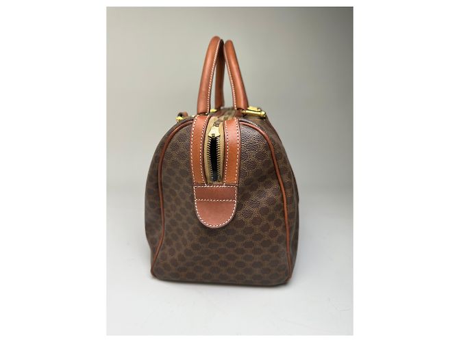 Céline Vintage Celine Macadam Canvas Bowling Bag Braun Tan - Ansicht 5