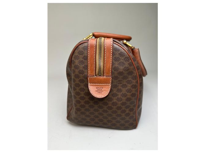 Céline Vintage Celine Macadam Canvas Bowling Bag Braun Tan - Ansicht 7