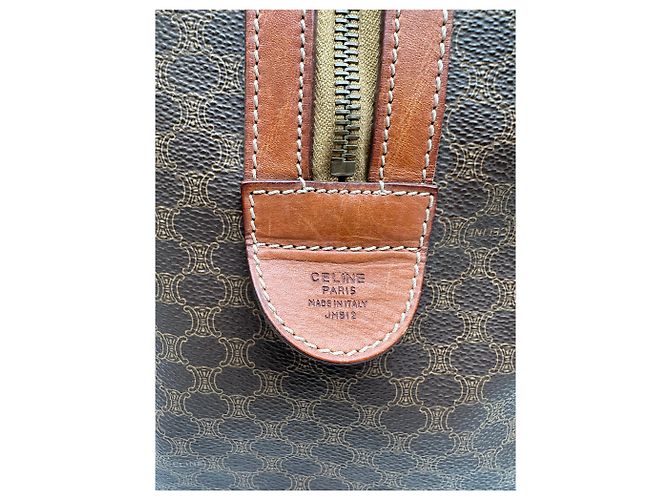 Céline Vintage Celine Macadam Canvas Bowling Bag Braun Tan - Ansicht 8