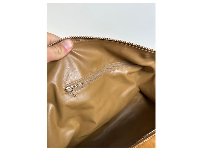 Céline Vintage Celine Canvas Duffle Bag Beige Braun Gold - Ansicht 4