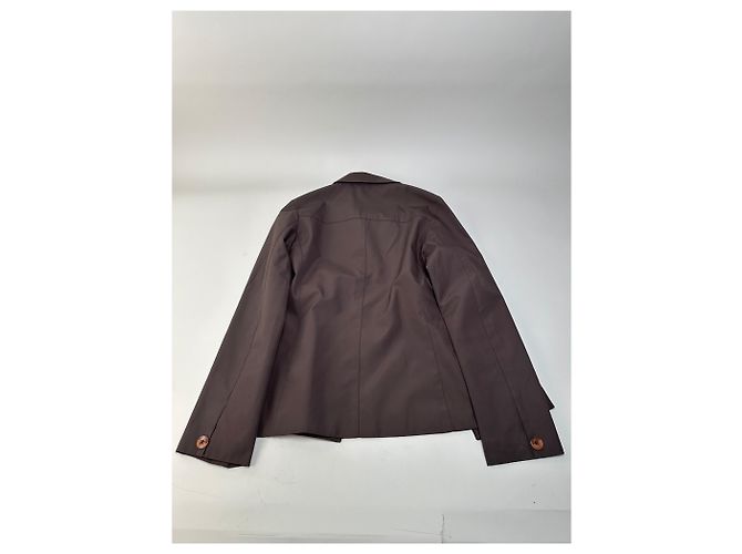 Vintage Fendi Jeans Nylon Jacke Dunkelbraun M - Ansicht 11