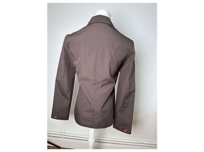 Vintage Fendi Jeans Nylon Jacke Dunkelbraun M - Ansicht 14