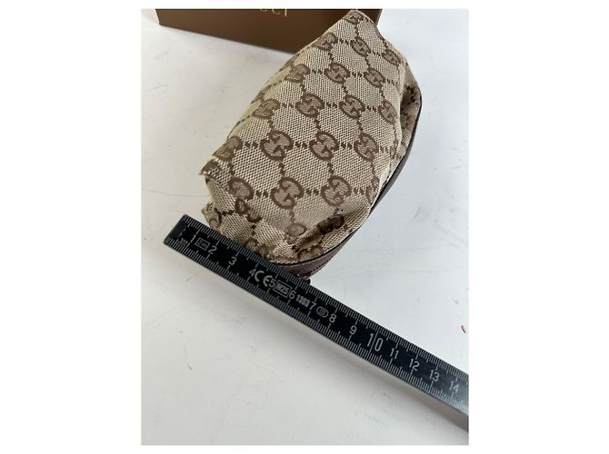 Beauty Case Vintage Gucci GG Monogram Canvas Beige Marrone - vista 10