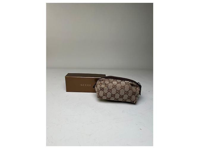 Beauty Case Vintage Gucci GG Monogram Canvas Beige Marrone - vista 12