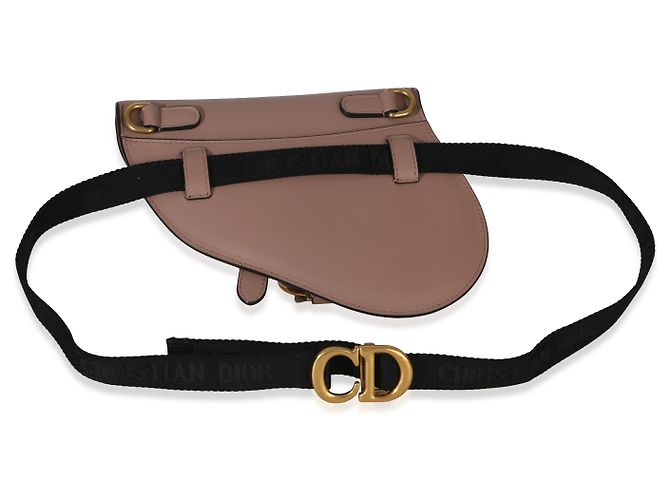 Pochette Saddle in pelle di vitello rosa Christian Dior - vista 2